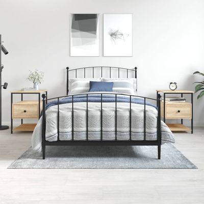 vidaXL Nočné stolíky 2 ks dub sonoma 40x42x56 cm kompozitné drevo