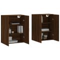 vidaXL Nástenné skrinky 2 ks hnedý dub 69,5x34x90 cm