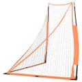 vidaXL Bejzbalová sieť oranžovo-čierna 183x182x183cm oceľ a polyester