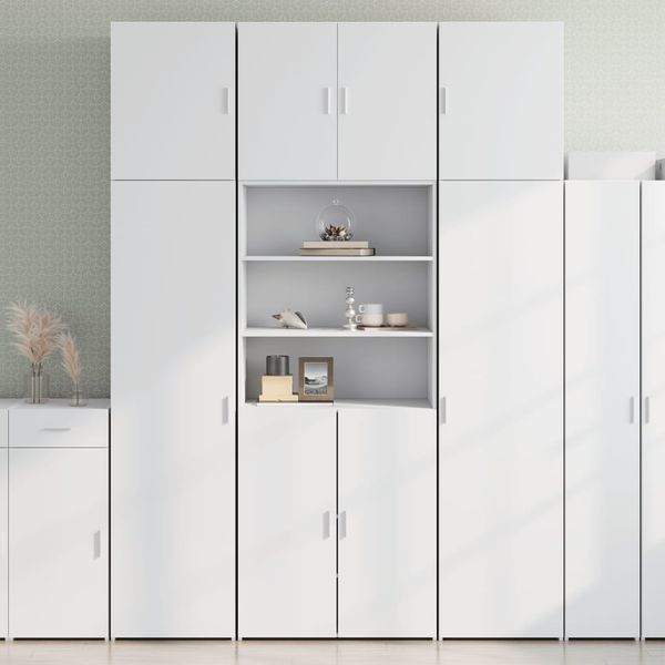 vidaXL Vysoká skrinka biela 80x42,5x249 cm kompozitné drevo