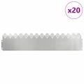 vidaXL Obrubníky trávnika 20 ks 103 x 0,05 x 22 cm Pozinkovaná oceľ