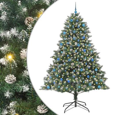 vidaXL Umelý vianočný stromček Zelená 240 cm PVC, plast a oceľ