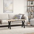 vidaXL Konferenčný stolík v tvare Y 110x40x45 cm borovica a oceľ