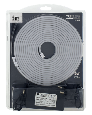 TR-43NA Flexibilný NEÓNOVÝ LED pásik - biely 5m do zásuvky Trixline