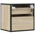 vidaXL Nástenný nočný stolík dub sonoma 40x31x39,5 cm