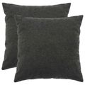 vidaXL Poťah na podložku 2 pcs HEERLEN Tmavosivá 80 x 80 cm Bouclé