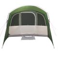 vidaXL Rodinný stan so strechou Zelená a biela 576 x 325 x 213 cm
