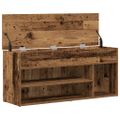 vidaXL Lavička na topánky Old Wood 102x30,5x45 cm Engineered Wood