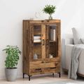vidaXL Highboard Staré drevo 69,5 x 31 x 115 cm Kompozitné drevo