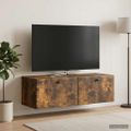 vidaXL Nástenná TV skrinka 98 x 41 x 30 cm Dymový dub Kompozitné drevo