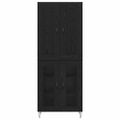 vidaXL Highboard Čierny dub 69,5 x 34 x 180 cm Kompozitné drevo