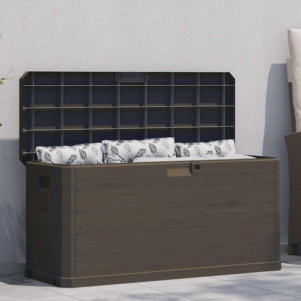vidaXL Záhradný úložný box hnedý 280 l