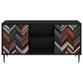 vidaXL TV skrinka OMMEN 102 x 33 x 51 cm Čierny dub Kompozitné drevo