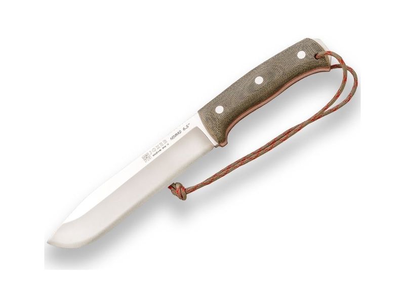 JOKER CV137 NOMAD outdoorový nôž 16,5 cm, Satin, čierna, Micarta, kožené puzdro