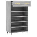 vidaXL Botník sivý dub sonoma 60x35x105 cm kompozitné drevo
