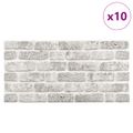 vidaXL Nástenné panely 10 ks 100 x 50 cm Svetlosivá EPS pena