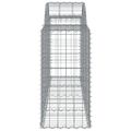 vidaXL Oblúkový gabionový kôš 200x50x80/100 cm pozinkované železo