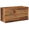 vidaXL skrinka pod umývadlo so vstavaným umývadlom Old Wood