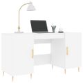 vidaXL Stôl biely 140x50x75 cm kompozitné drevo