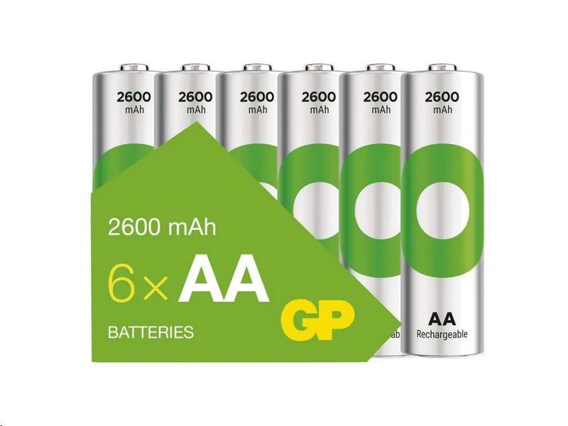Nabíjacia batéria GP ReCyko 2600 AA (HR6), 6 kusov --CENA BLISTR--