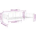 vidaXL Denná posteľ biela masívna borovica 80x200 cm