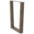 vidaXL Nohy k jedálenskému stolu v tvare V, 2 ks, prírodná oceľ, 60 x (72-73,3) cm, oceľ