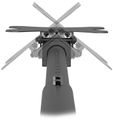 Neomounts CL35-340BL12 Flat Screen Ceiling Mount (Height: 106-156 cm) Držák, VESA, stropní, pro LCD a TV, úhloprícka 23"–42", nosnost 50kg, nastavení výšky 106-156cm, náklon 25°, otácení 360°, rotace