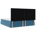vidaXL Postel s úložným prostorem a matrací Tmavomodrá 200 x 200 cm