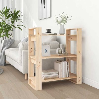 vidaXL Knižnica/Panelová stena 80x35x91 cm masívne borovicové drevo
