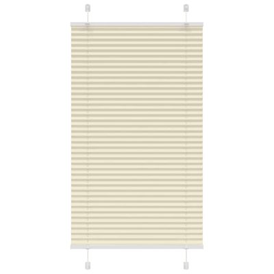 vidaXL plisovaná roleta krémová 75x100 cm Šírka látky 74,4 cm