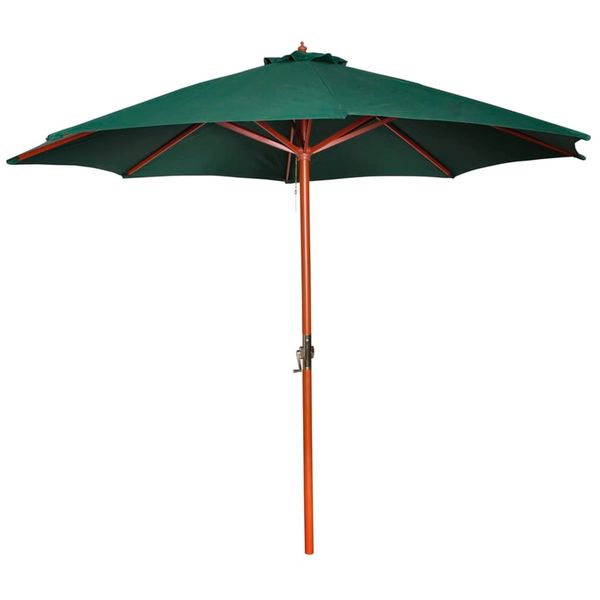 vidaXL Slnečník, zelený 258 cm