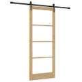 vidaXL Posuvné dvere Prírodná a čierna 86 x 211 cm