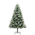 vidaXL Umelý vianočný stromček s umelým snehom 300 LED Teplá biela