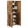 vidaXL Highboard 2 ks Staré drevo 69,5 x 34 x 180 cm Kompozitné drevo