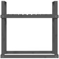 vidaXL Stojan na palivové drevo sivý 110x35x108,5 cm masívna borovica
