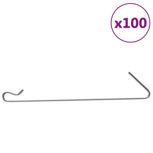 vidaXL Gabionové háky 100 ks oceľ