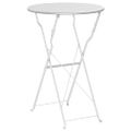 vidaXL Bistro stôl Biela Ø 50 x 71 cm Práškovaná oceľ