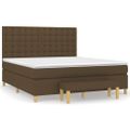 vidaXL Boxspring posteľ s matracom tmavohnedá 160x200 cm látka