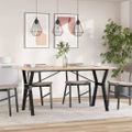 vidaXL Jedálenský stolík v tvare Y 160x80x75,5 cm borovica a oceľ
