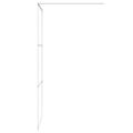 vidaXL Sprchová zástena biela 100x195 cm priehľadné ESG sklo