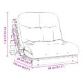 vidaXL Rozkladacia futonová pohovka s matracom 80x206x11cm mas. daglas