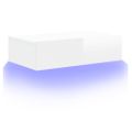 vidaXL TV skrinka s LED svetlami lesklá biela 60x35x15,5 cm