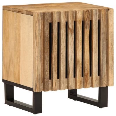 vidaXL Nočný stolík 40x34x46 cm surové masívne mango