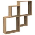 vidaXL Nástenná polička Artisan Dub 80x15x78,5 cm Konštrukčné drevo