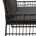 vidaXL Vonkajšia lavička 2 -Seater 116 x 55 x 82 cm Oceľ a poly ratan