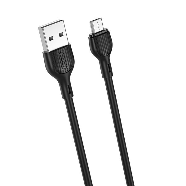 XO kábel NB200 USB - microUSB 1,0m 2,1A čierny