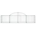 vidaXL Oblúkové gabionové koše 4 ks 200x50x40/60 cm pozink. železo