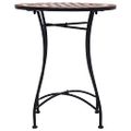 vidaXL Mozaikový bistro stolík, hnedý 60 cm, keramika