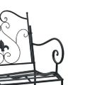 vidaXL Záhradná lavička 2 -Seater 104 x 54 x 93 cm Oceľ Čierna