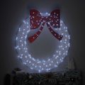 vidaXL Veniec 150 LED Studená biela 120 cm Akryl
